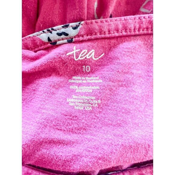 Tea Collection Pink Tiger High Low Dress Size 10 - Picture 4 of 4